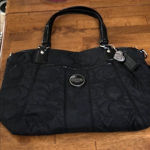 coach quilted handbag with crossbody strap